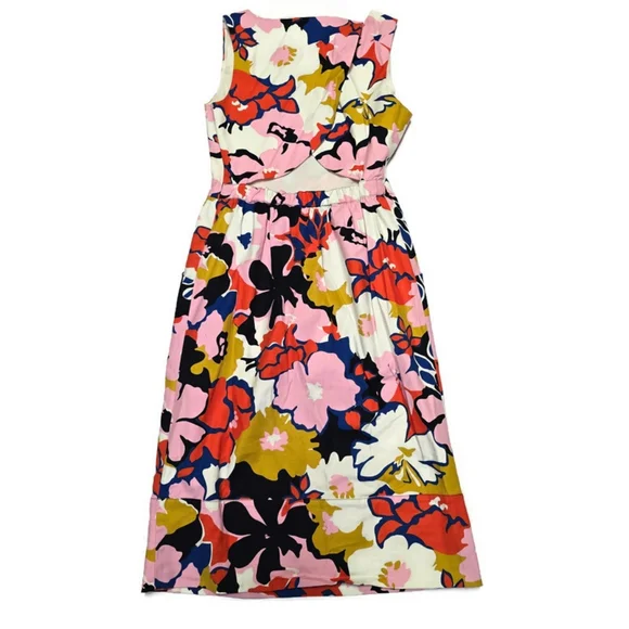 Anthropologie Whit Two Petal Crossback Dress Floral Mod Retro Tiki Twee - Picture 7 of 16